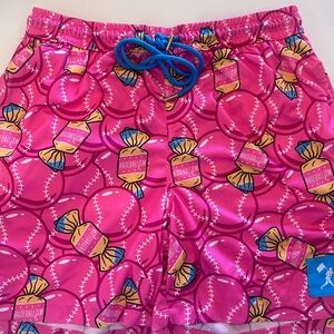 Baseball Lifestyle 101 YM Pink Baseball Candy Print Shorts